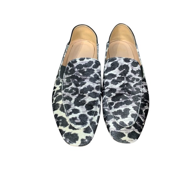 J.Crew Women's synthetic Animal Print Leather inner Slip On Loafer Flat Shoes 9 - Picture 2 of 10